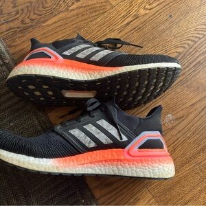 Adidas Ultraboost 20 Running Shoes Men's Size 10.5  Black Coral Style EG0756